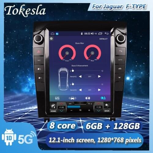 Tokesla Android 10.0 car radio audio DVD intelligent touch Central Multimedia gps receiver mp5 screen system for Jaguar F-TYPE