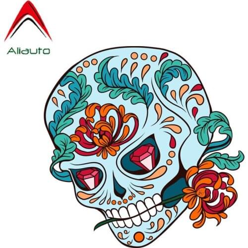 Aliauto Creative Car Sticker Skull of Evil Spirits Styling PVC Decal Cover Scratches for Volkswagen Hyundai Tucson,12cm*12cm