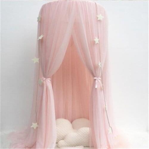 Warooms Children Mosquito Net Bed Canopy Yarn Play Tent Round Lace Dome Netting Curtains for Baby Boys and Girls Games House