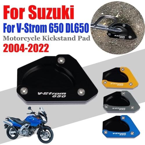 For Suzuki DL650 V-Strom 650 VStrom DL 650 2004-2020 2018 2019 Motorcycle CNC Kickstand Side Stand Vergroter Plaat Extension Pad