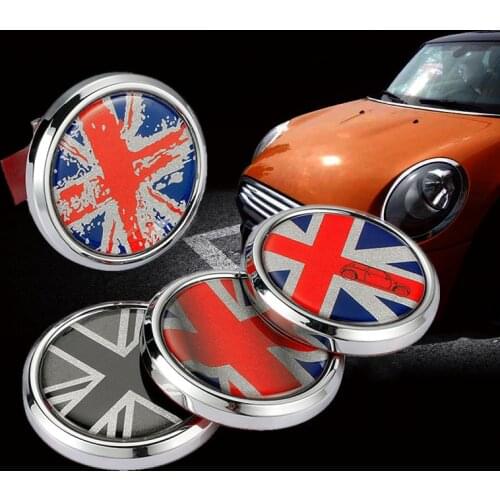 Union Jack UK Flag Metal Emblem Badge Logo Decal Sticker Front Bumper Grill For All MINI Cooper R50 R55 R56 R60 R61 Car Styling