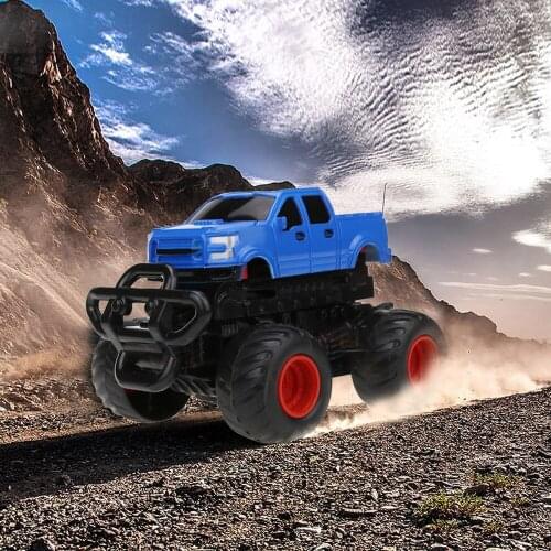 Mini Plastic Alloy Car Inertial Off-Road Vehicle Toy Childrens Car Big Foot Climbing Resistance To Fall Shock Inertia Racing
