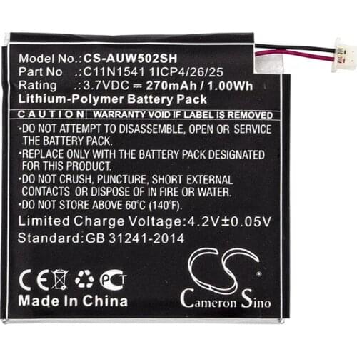 CameronSino for ASUS WI502QF ZenWatch 2 0B200-01760100 C11N1541 battery