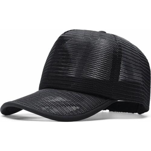 High Top Full Mesh 5 Panels Trucker Hats Men Women Summer Cool Big Size Baseball Cap 56-60cm 60-65cm