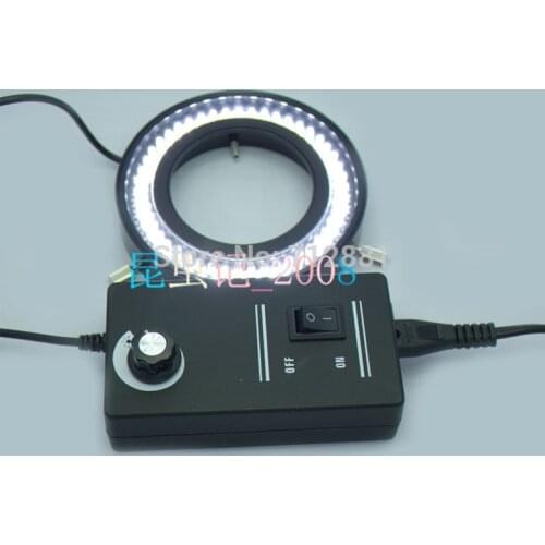 Adjustable 96 LED Ring Light For Microscope Ring Lamp Illuminator With Adapter High Brightness Free Shipping Wholesale