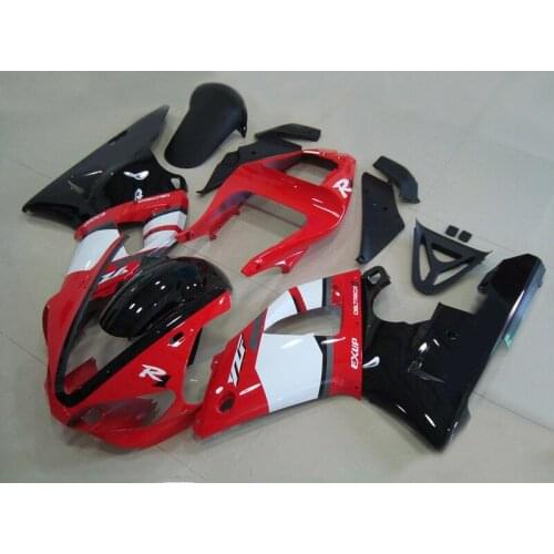 Custom Injection mold Fairing kit for YAMAHA YZFR1 00 01 YZF R1 YZF1000 2000 2001 ABS Red white black Fairings set+Gifts YB23