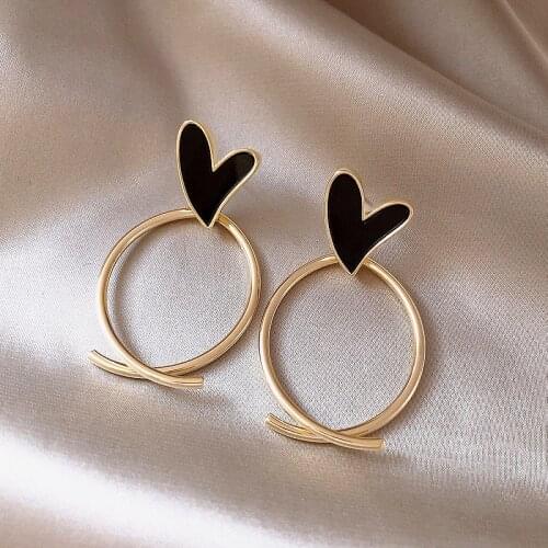 Korean Earrings Fashion Jewelry Cross Peach Heart Exaggerated Earrings Statement Brincos Stud Earrings For Women Wholesale