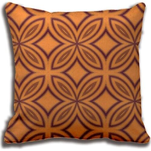 Brown & cinnamon geometric flower abstract pattern throw pillow Decorative Cushion Cover Pillow Case Customize Gift By Lvsure