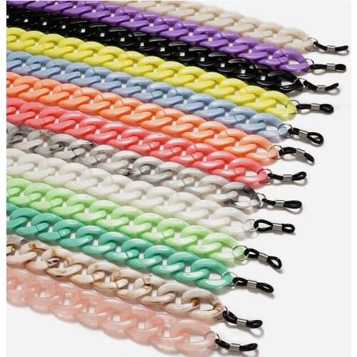 Leopard Acrylic Sunglasses Chain Chic Womens Anti Slip Reading Glasses Eyewears Cord Holder Neck Strap Lanyard 68 cm