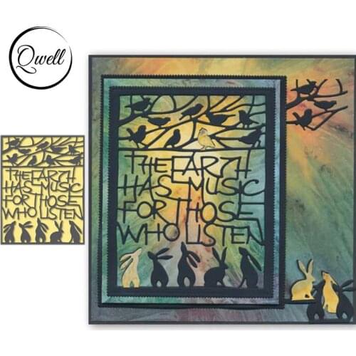 QWELL Animal Background Metal Cutting Dies for Scrapbooking and Card Making Paper Embossing Craft New 2019 die cuts