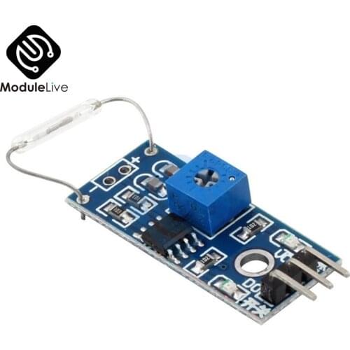 2pcs Reed Sensor Module Magnetron Module Reed Switch MagSwitch For Arduino Digital Switch Output DC 3.3V-5V Wide Voltage