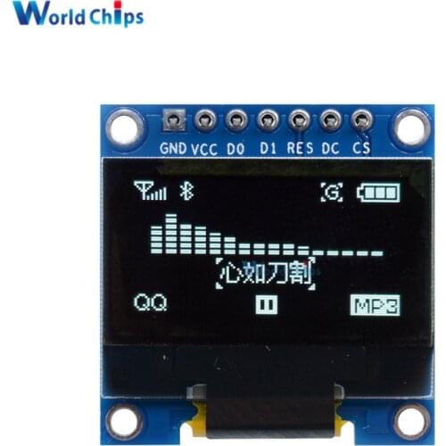 0.96" 0.96 inch 128X64 White Color OLED Display Module For Arduino I2C/IIC/TWI SSD1306 Communication DC 3V-5V SPI Serial Module