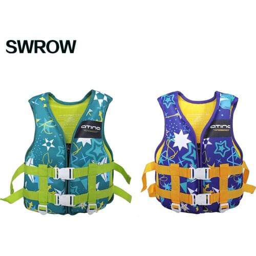 Neoprene Childrens Safety Life Jacket Summer Fashion Portable Swimming Pool Learning To Swim Foam Buoyancy Life Jacket 25-40kg