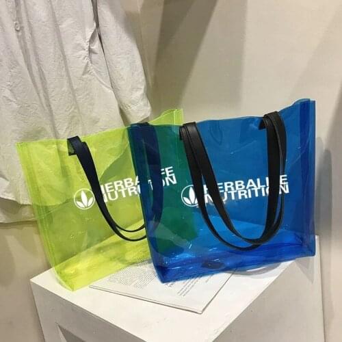 ERBALIFE New Handbag Sports Bicycle Transparent Crystal Bag Summer Travel Shopping Large Capacity One-shoulder Bag