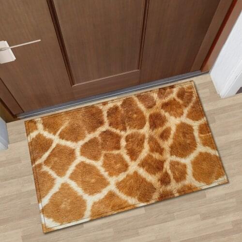 Printed Home Entrance Mat Animal Striped Pattern Welcome Hallway Doormat Shoes Off Floor Mats for Living Room Bedroom Washable