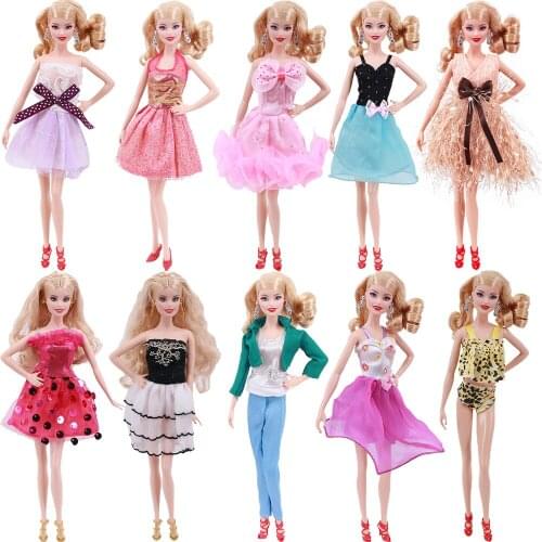 Barbies Doll Dress Fashion Casual Wear Handmade Girl Clothes For 11Inch 30Cm Barbies Doll Clothes Accessories DIY Toys Baby Doll