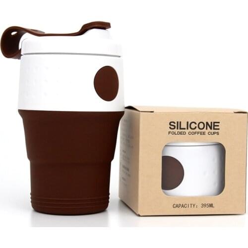 5 Colors Portable Car Coffee Mug Outdoor Travel Edible Silicon Water Cup Meaningful Gift Cup Folding Adjustable Cup