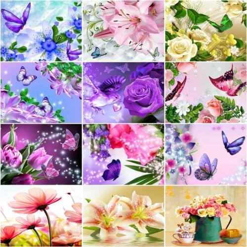 CHENISTORY Frame Picture Painting By Numbers Kits Lily Flowers Acrylic Wall Art Home Decors Coloring By Numbers For Diy Gift 60x