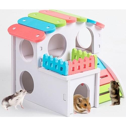 Pet Luxury Cage DIY Hideout Hut Toy Hamster Nest Sleeping House Home Small Animal Supplies Hamster Hideout