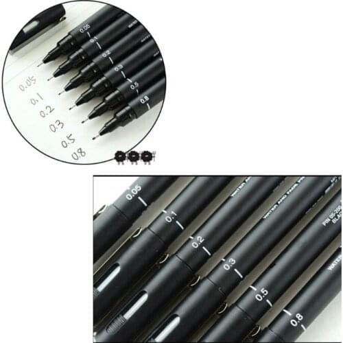 6pcs Drawing Pen Ultra Fine Line 005 01 02 03 05 08 Needle Point Painting Pens