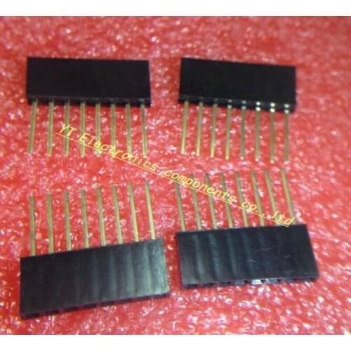 80pcs 2.54MM 8Pin 10MM Long Needle Female Header Strip Stackable Header for W5100 6p 8p Long Needle Female Kit
