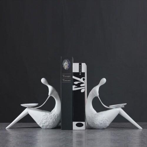 MODERN CREATIVE RESIN BOOKEND STATUE HOME DECOR OFFICE STUDY CRAFTS ROOM DECORATION OBJECT GIRLS LADY BOOKEND CANDLE HOLDER GIFT