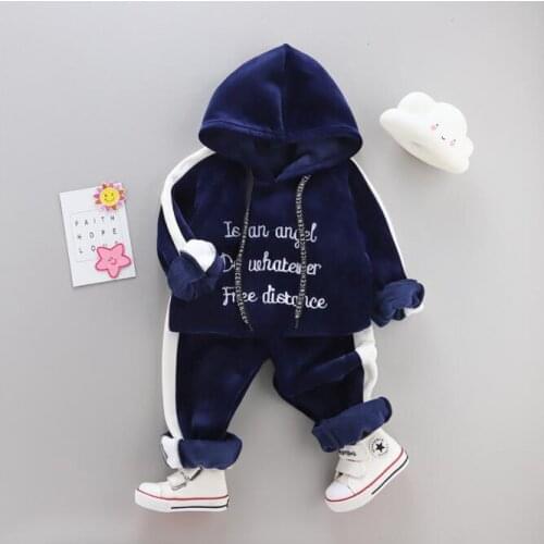 Boys Girls Sport Suit 1-4Y Baby Kids Letters Clothes Children Kids Cartoon Long Sleeve T Shirt Trousers Pants 2pcs/set Clothing
