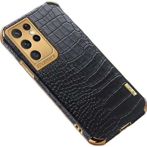 Alligator Leather case for Samsung. Models: Galaxy S21, S20Plus ultra, A71, A51, A21s