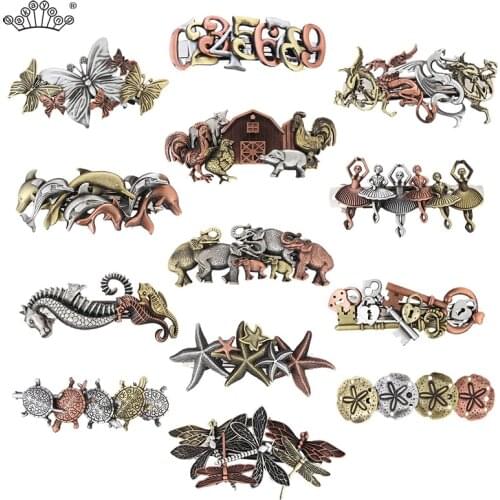 Retro Punk Hair Jewelry Numeral Turtles Insects Hair Clip Barrette Hairpin Hair Accessories for Women Girl