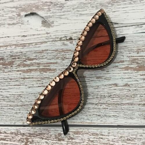 ZAOLIHU New Creative Cat Eye Women Diamond Sunglasses 8 Colors Shades Female Eyewear UV400 Party Glasses Cheap Eyeglass