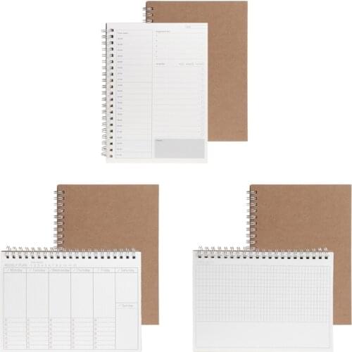 1 Pc High Quality Paper Planner Book Monthly Weekly Daily Agenda Schedule Blank Diary DIY Study Notebook