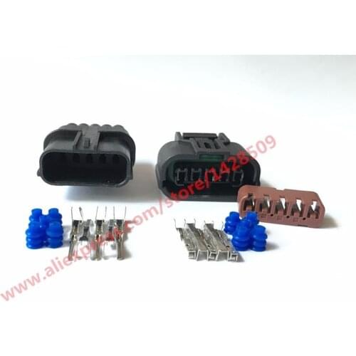 10 Sets 5 Pin 6189-1081 Female Male 1.2mm Auto Waterproof Connector Plug Auto Oxygen Sensor Plug For Sumitomo Truck