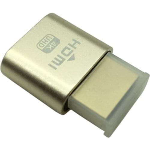 10PCS VGA Virtual Display Adapter HDMI 1.4 DDC EDID Dummy Plug Headless Ghost Display Emulator Video card Lock plate