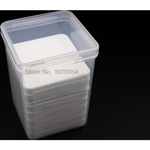 100boxes Eyelash Extension Glue Removing Cotton Pad Glue Bottle Mouth Cleaning Wipes Lashes with Box