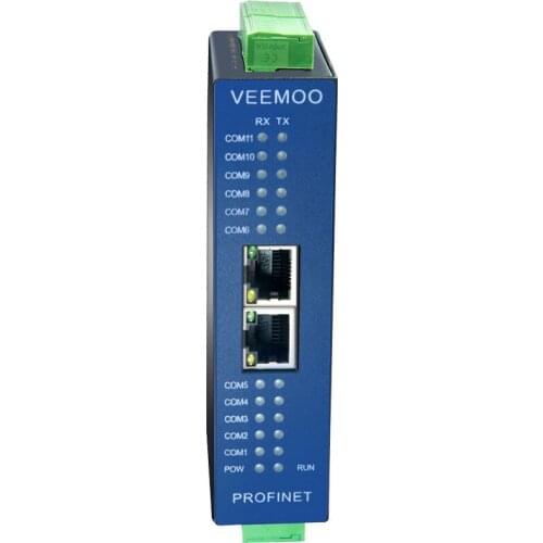 Modbus485RTU to Profinet gateway 11-channel synchronous acquisition speed is fast, no programming is required