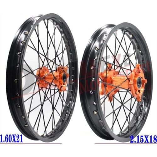 16.x21 2.15x18 KAYO T4 BOSUER BSE M4MX6 Aluminum Alloy Motorcycle Off Road Dirt Bike Front Rear Spoke Wheel Rim Hub With Tires