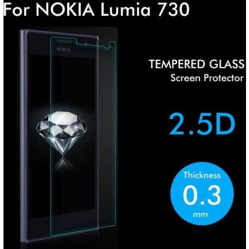 2.5D Original 9H High Quality Tempered Glass Protective Film Explosion-proof Screen Protector For Nokia Lumia 730 735