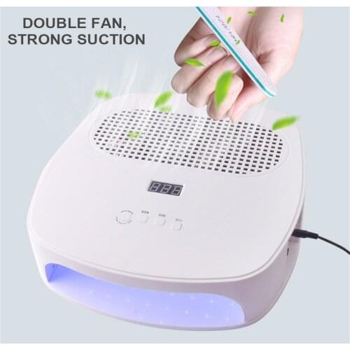 2 In 1 UV Led Lamp Vacuum Cleaner Manicure 120W Nail Dust Vacuum Nail Dryer Gel Lamp Nail Dust Collect Vacuum Nail Dryer Machine