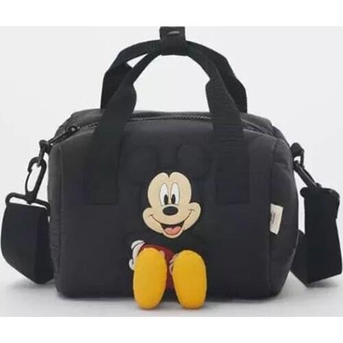 2021 Disney Mickey Mouse Cartoon Girl Handbag Children Storage Bag Girls Cartoon Mickey Minnie Mouse Bowling Bag Shoulder Bags