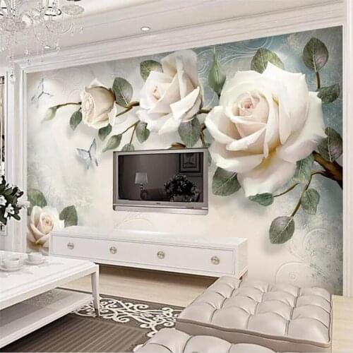 Wellyu Custom Wallpaper 3d Photo Mural обои Modern Simple Hand Painted Oil Paintings Floral Background Wall Decorative Painting