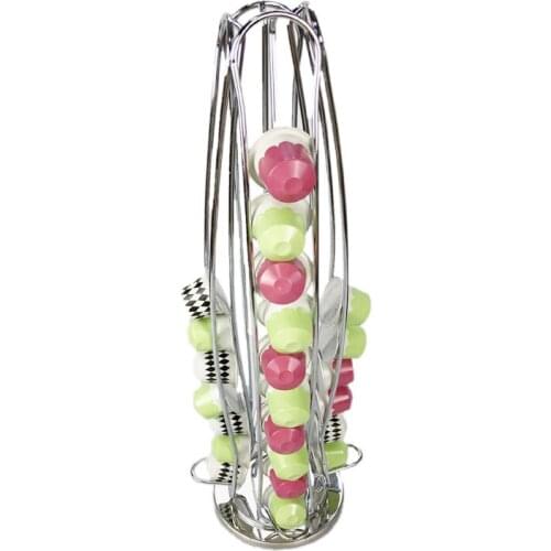 40 Cups Coffee Pods Holder Rotating Rack Coffee Capsule Stand Dolce Gusto Capsules Storage Shelve Organization Holder