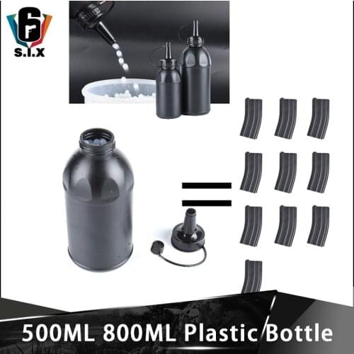 500ML 800ML BBS Airsoft Tactical Speed Loader Bottlle Plastic BB Bullet Balls Pellets Box Hunting Paintball Accessory