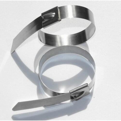 500pcs/lot 30 inch 4.6mm x 750mm Thickness 2.5mm Best 304 Grade colorful self locking Stainless Steel cable ties