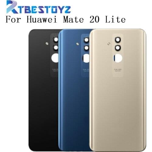 6.3" 100% Original 3D Glass For Huawei Mate 20 Lite Glass Back Battery Cover Case Rear+Glass Lens For Mate 20 Lite Rear Door
