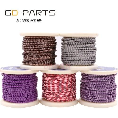 8 Cores 6N OFC Headphone Upgrade Cable Line 19 Strands*0.1mm Silver Plated Copper Wire Hifi Audio Earphone MP3 AUX RCA Cable DIY