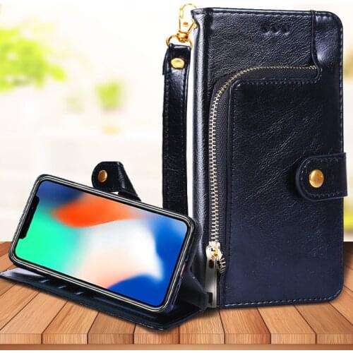 For Huawei P30 P20 P40 Lite E Pro P10 Plus P Smart Plus 2019 Fashion Zipper Wallet Flip Leather Case Lanyard Stand Phone Cover