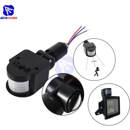 Diymore Household Outdoor Infrared PIR Body Motion Sensor Switch DC 12V 140° 5 -10m Motion Detect Sensor Switch for LED Lamp