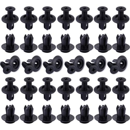 DWCX 50pcs Push Type Mud Guard Bumper Retainer Clips 86950-28000 Fit for Hyundai Accent Sonata Elantra KIA Amanti