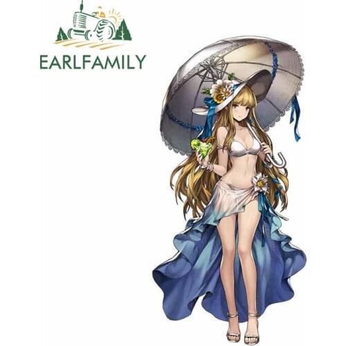 EARLFAMILY 13cm x 11.1cm for Fantasy Girl Car Stickers and Decals Car Accessories Vinyl Car Wrap Waterproof Body for Car Decal