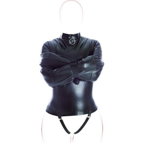 PU Leather SM Sex toys Straitjacket Body Harness Fetish Cosplay BDSM Bondage Gear for women